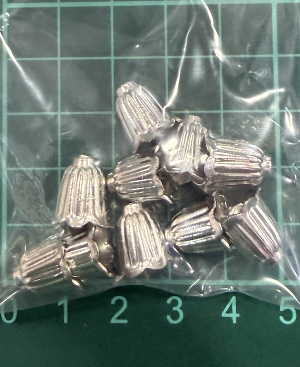 Jewel End Cap Silver